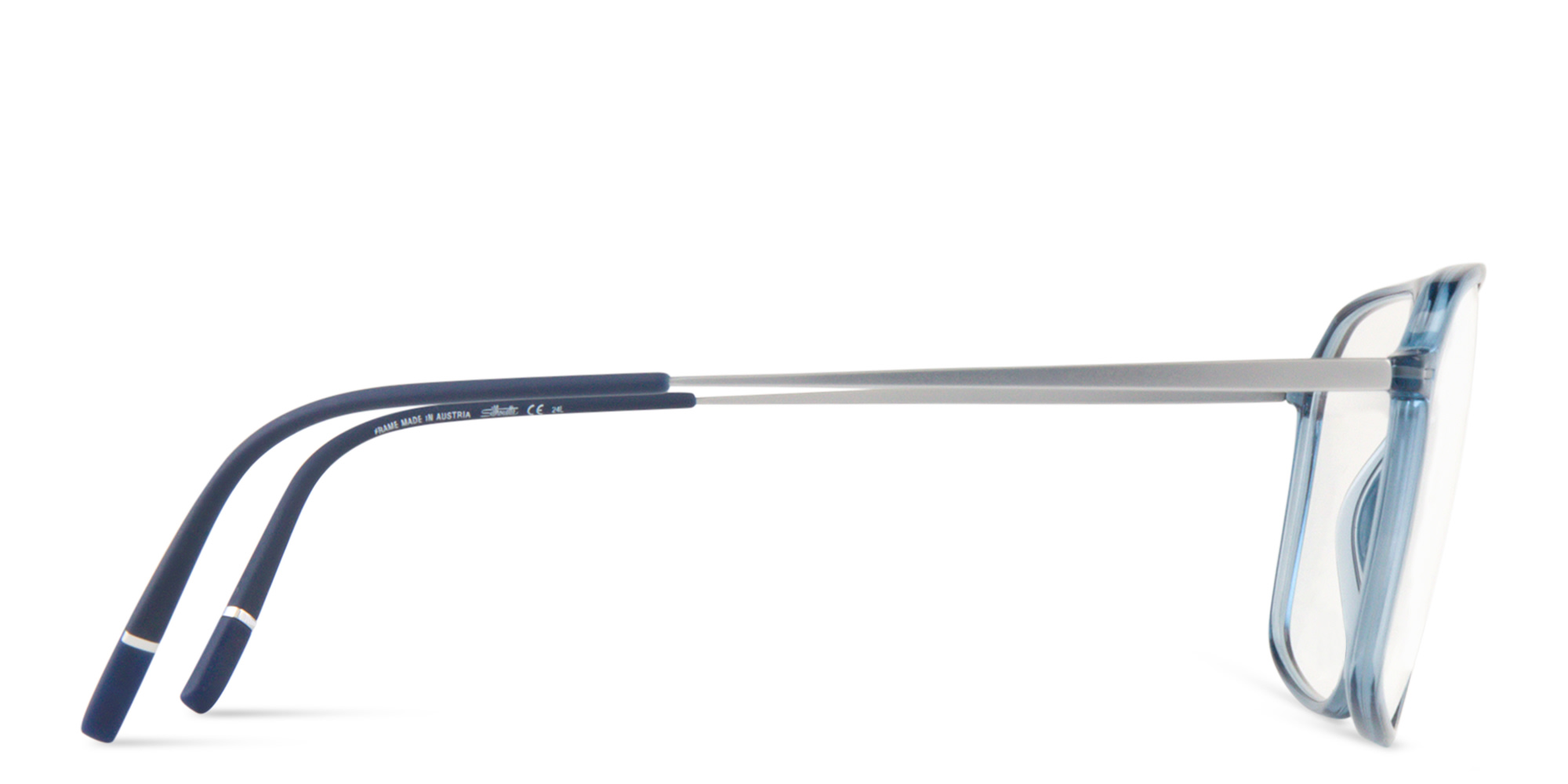 Shop Silhouette Illusion Lite Aviator Eyeglasses in Transparent Blue online.