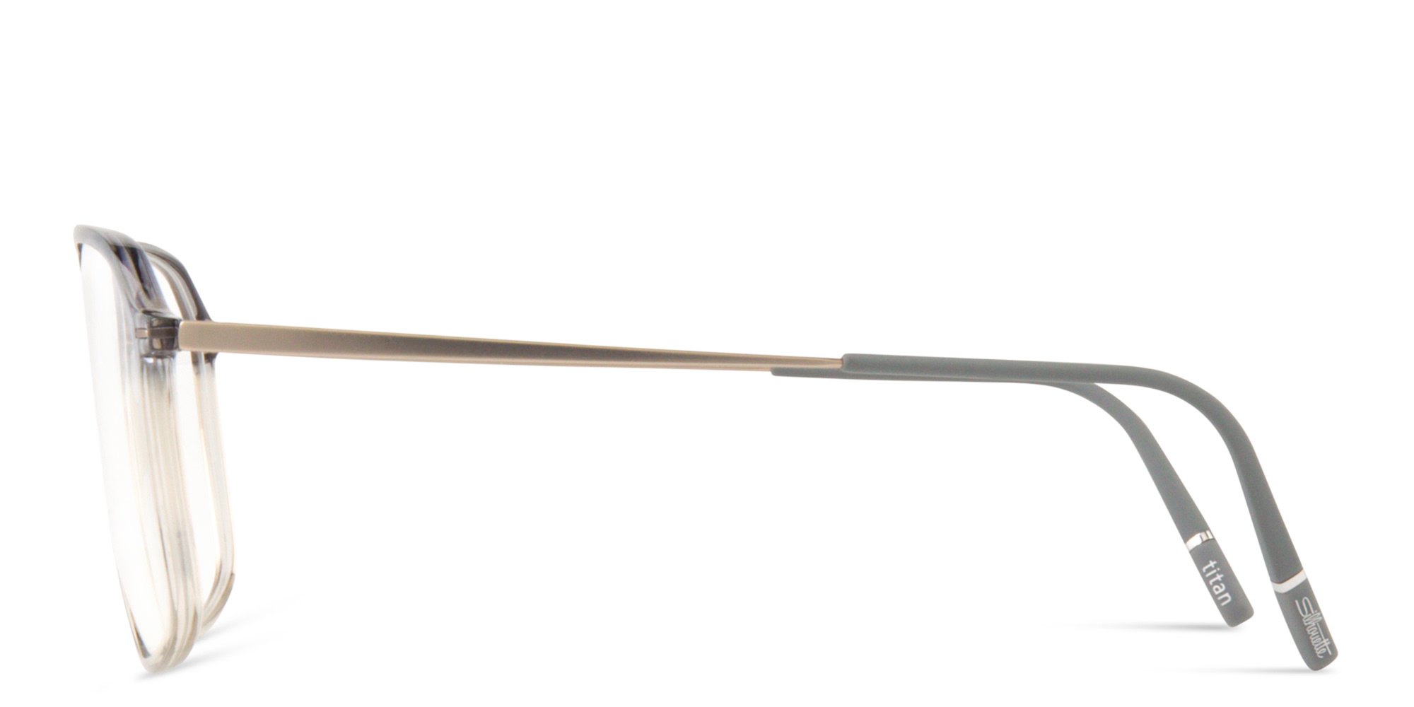 Shop Silhouette Illusion Lite Aviator Eyeglasses in Transparent Grey online.