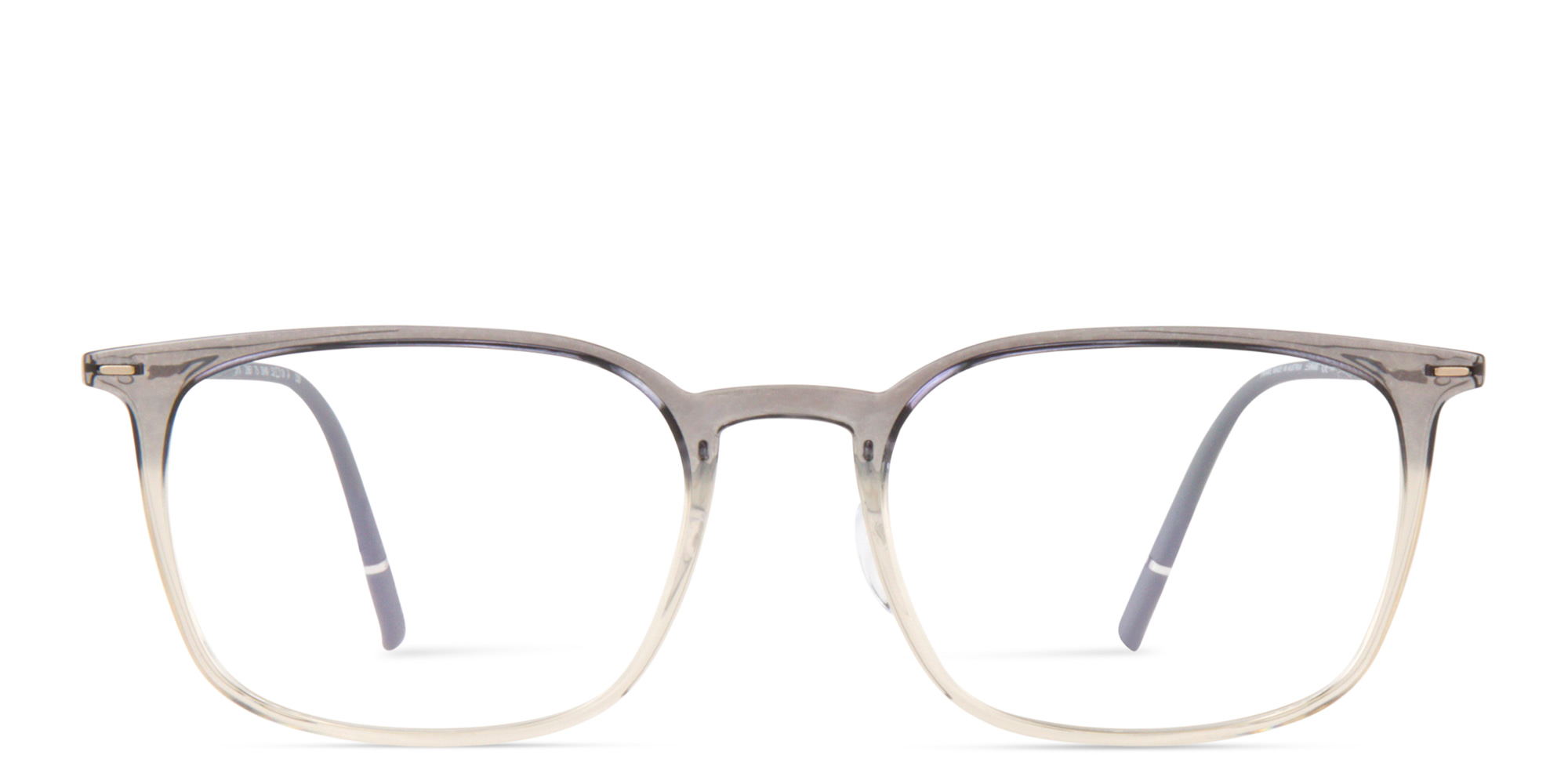 Shop Silhouette Illusion Lite Square Eyeglasses in Transparent Grey online.
