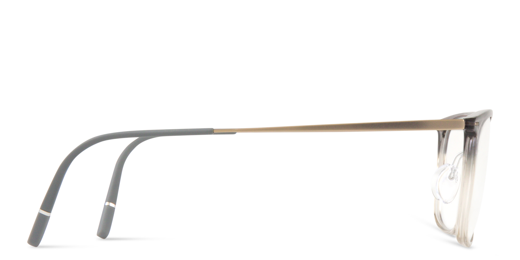 Shop Silhouette Illusion Lite Square Eyeglasses in Transparent Grey online.