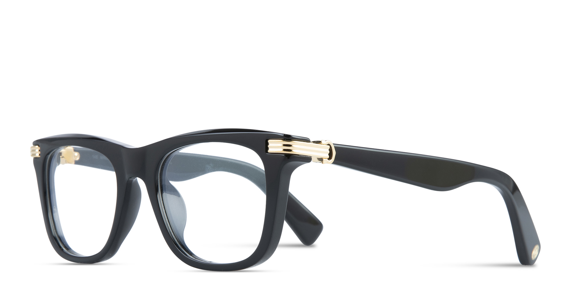Shop Cartier Première de Cartier Rectangle Eyeglasses in Black online.