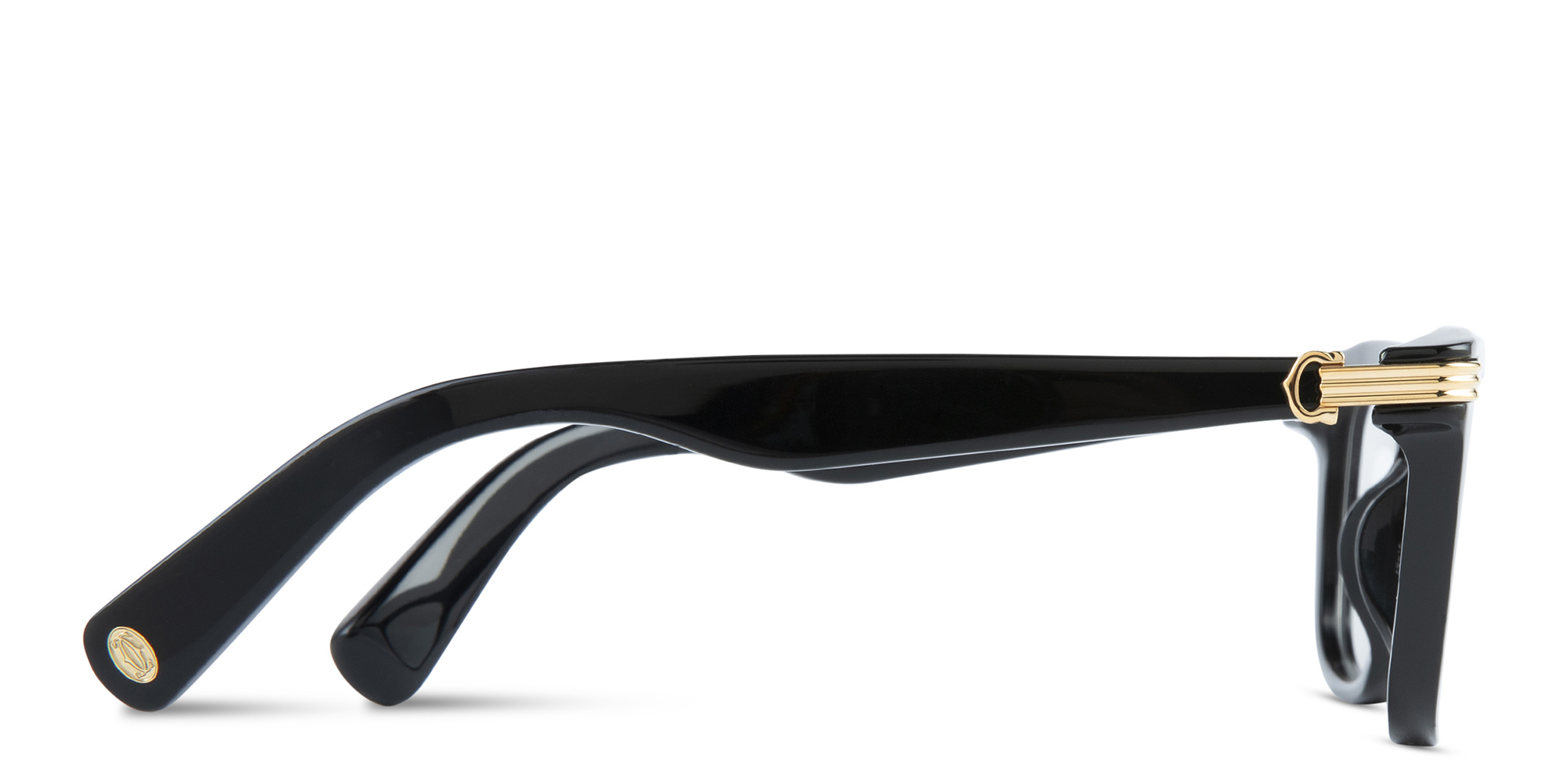 Shop Cartier Première de Cartier Rectangle Eyeglasses in Black online.