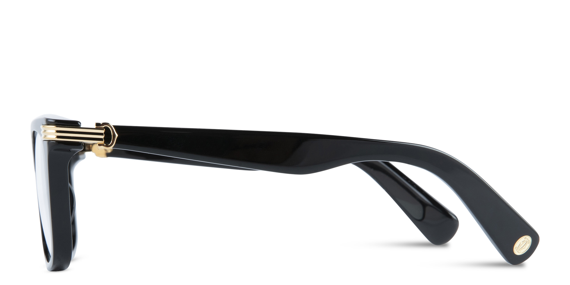 Shop Cartier Première de Cartier Rectangle Eyeglasses in Black online.