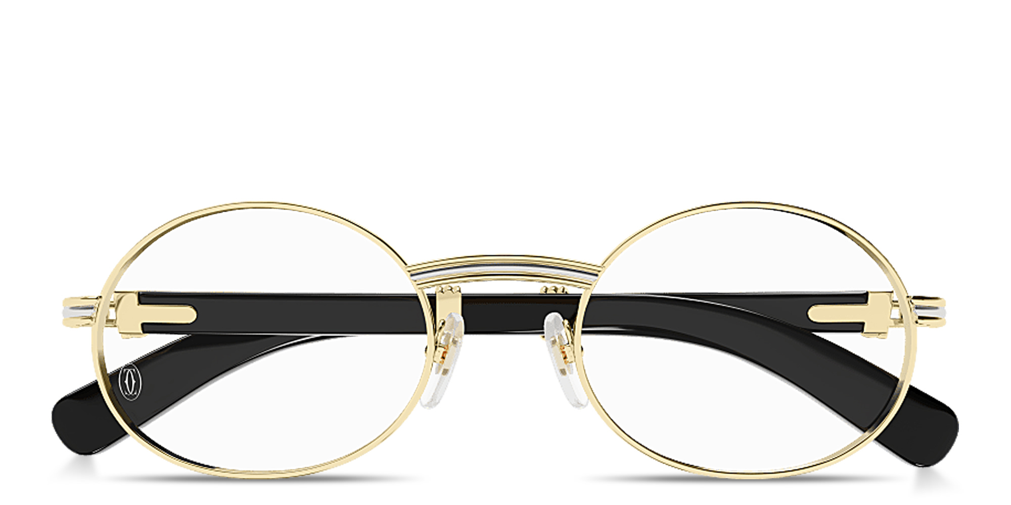 Shop Cartier Première de Cartier Oval Eyeglasses in Gold online.