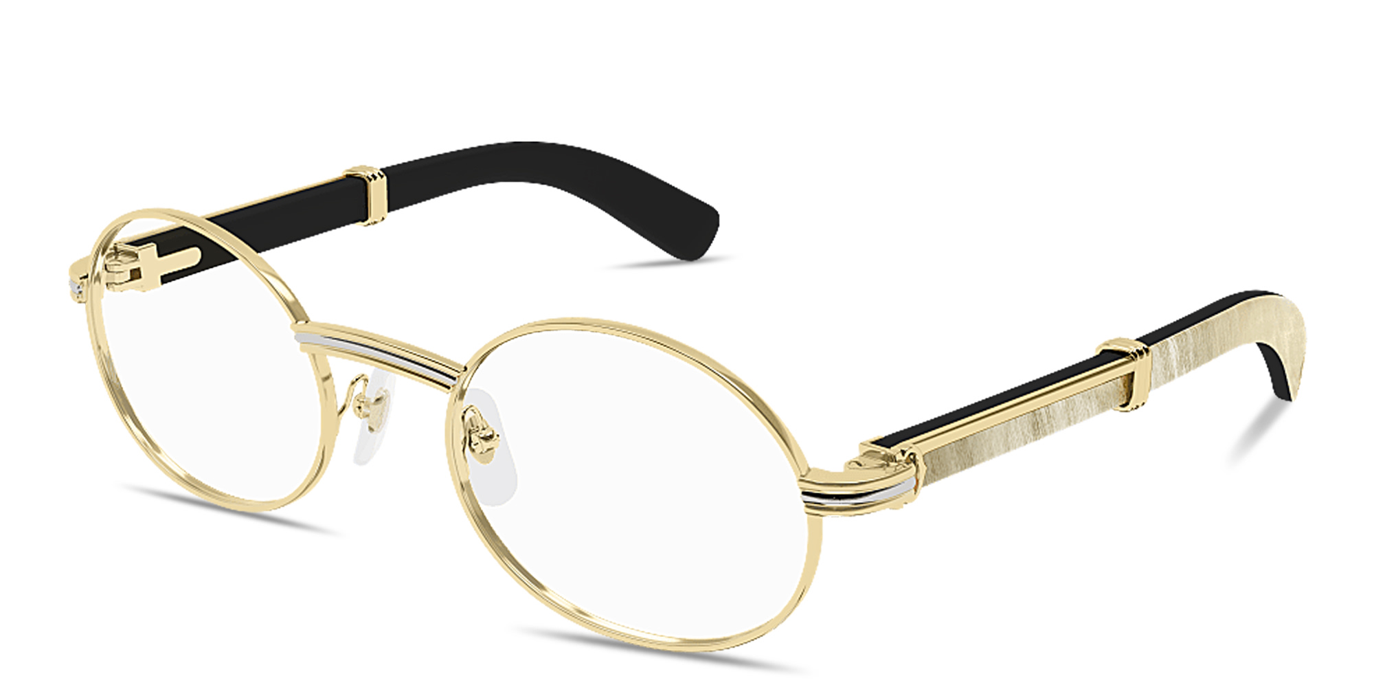 Shop Cartier Première de Cartier Oval Eyeglasses in Gold online.