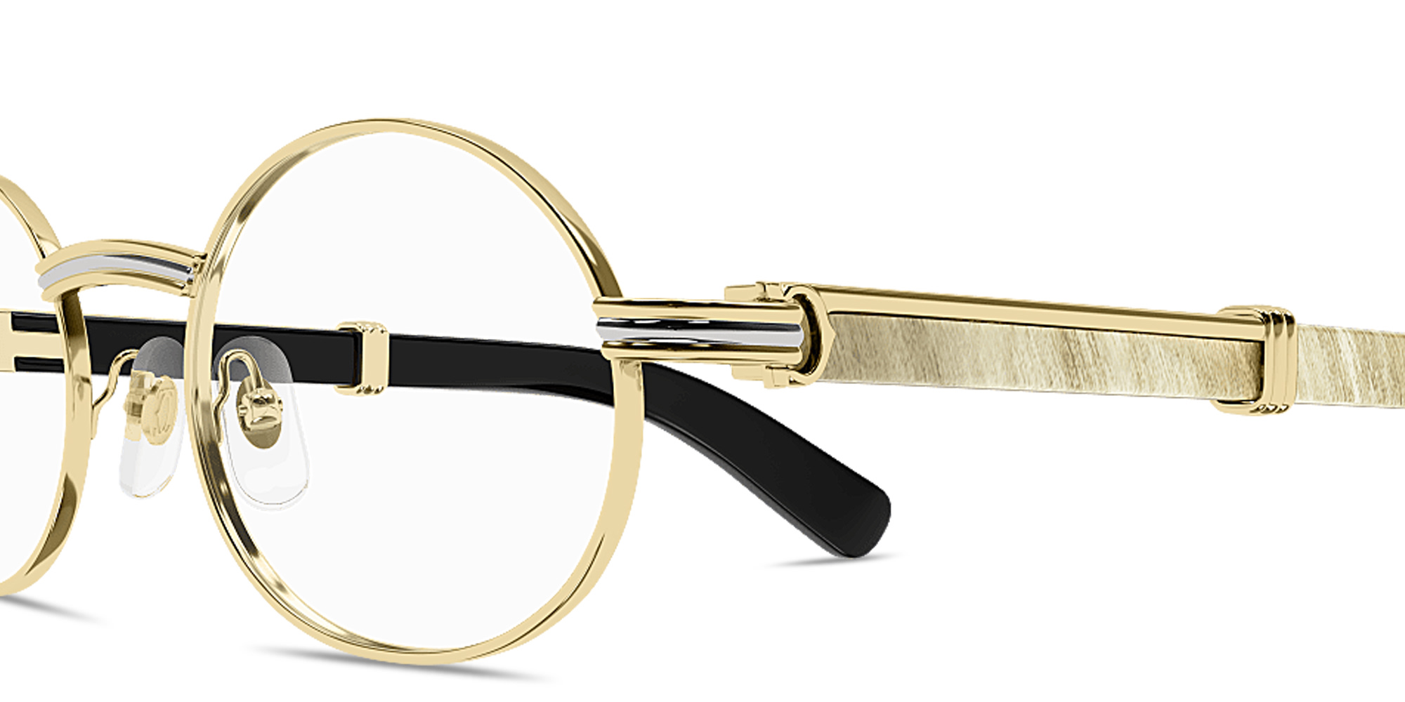 Shop Cartier Première de Cartier Oval Eyeglasses in Gold online.