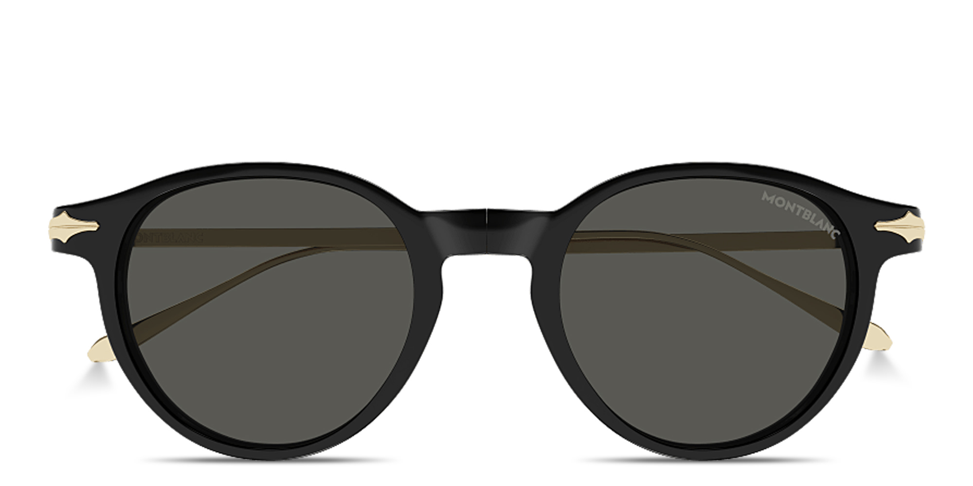 Shop MONTBLANC Nib Panthos Sunglasses in Black online.