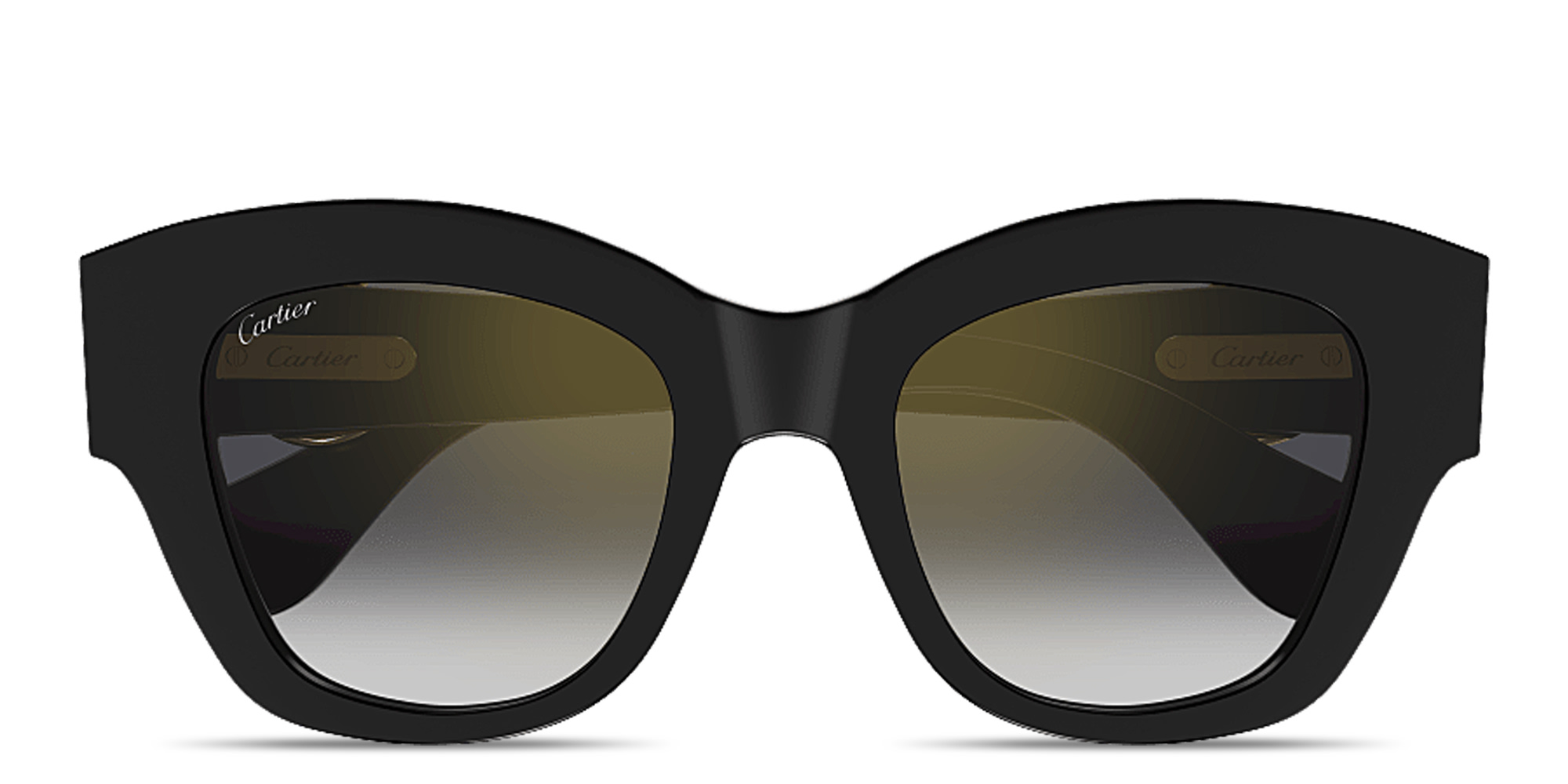 Shop Cartier Panthère de Cartier Cat-Eye Sunglasses in Black online.