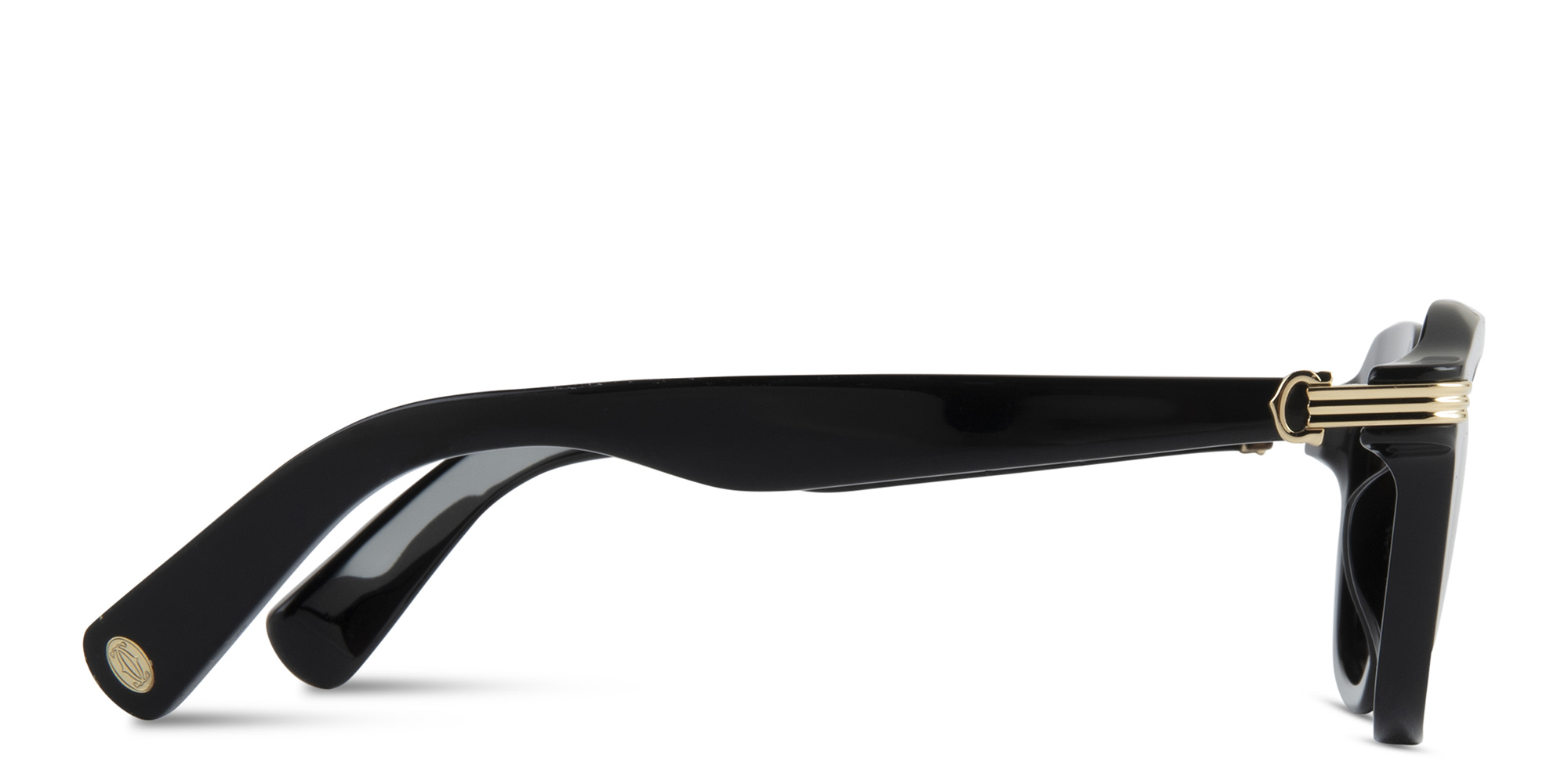 Shop Cartier Première de Cartier Square Sunglasses in Black online.