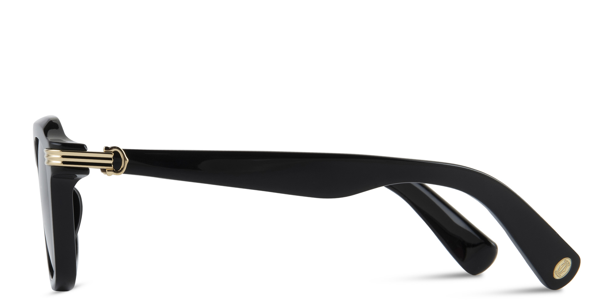 Shop Cartier Première de Cartier Square Sunglasses in Black online.