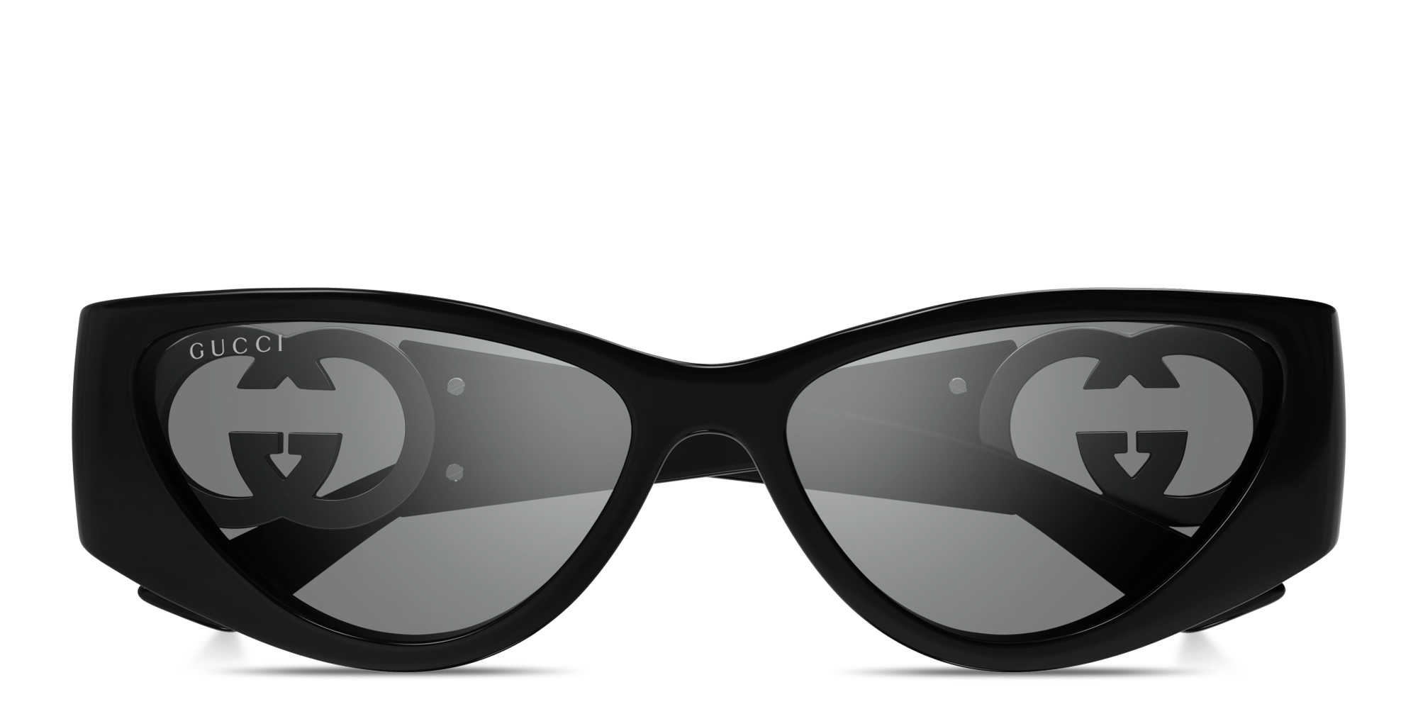 Shop GUCCI GG Cat-Eye Sunglasses in Black online.