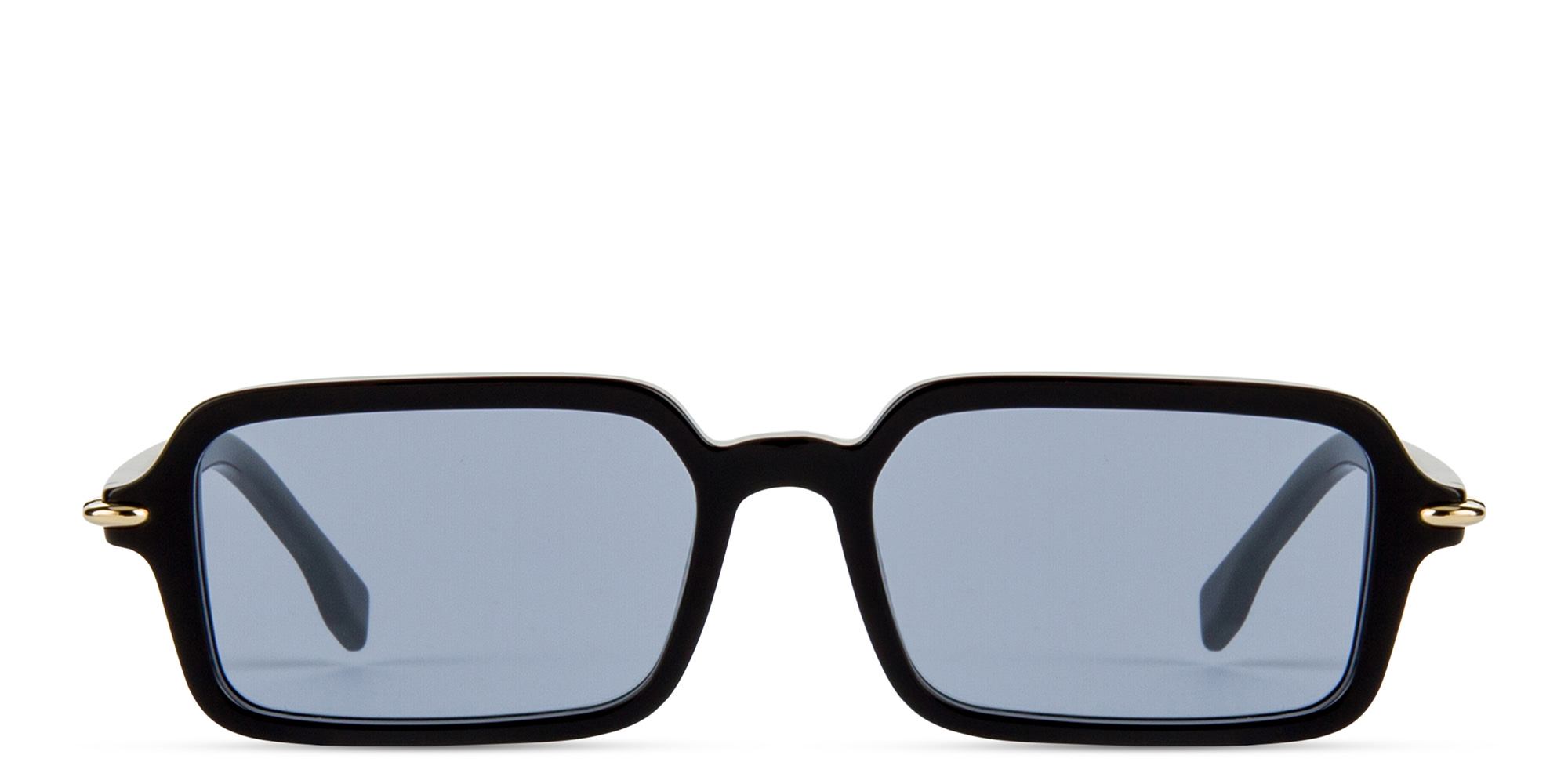 Shop FENDI Selleria Rectangle Sunglasses in Black online.