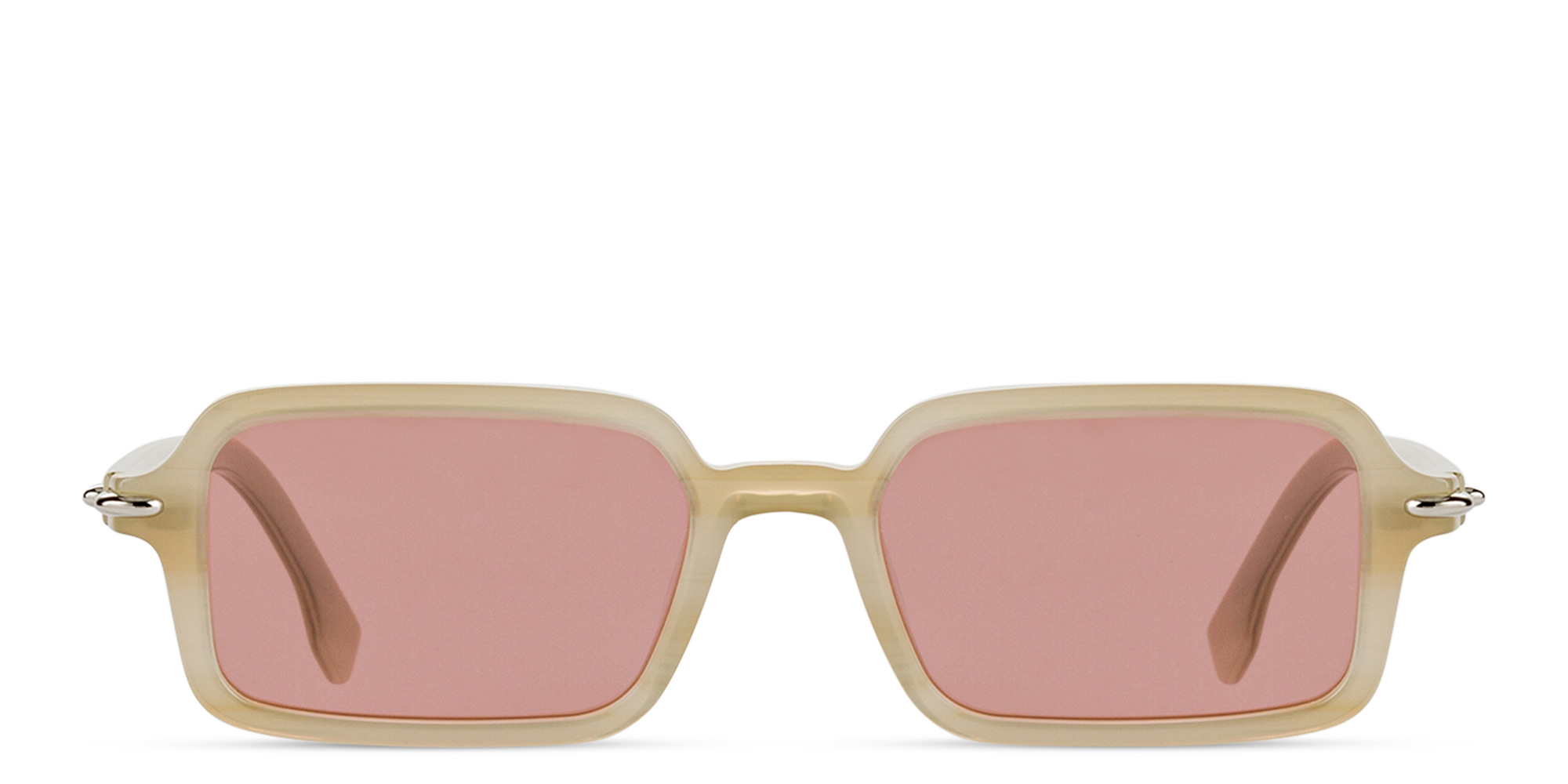 FENDI Selleria Rectangle Sunglasses in Brown – Product Photo 1