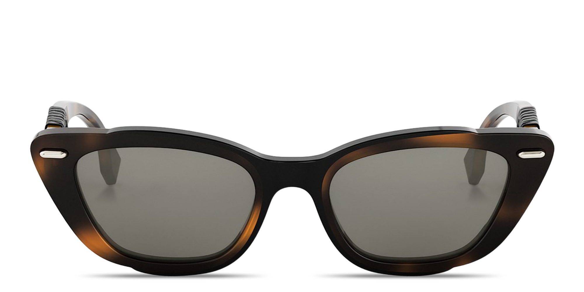 Shop FENDI Interlace Cat-Eye Sunglasses in Havana online.