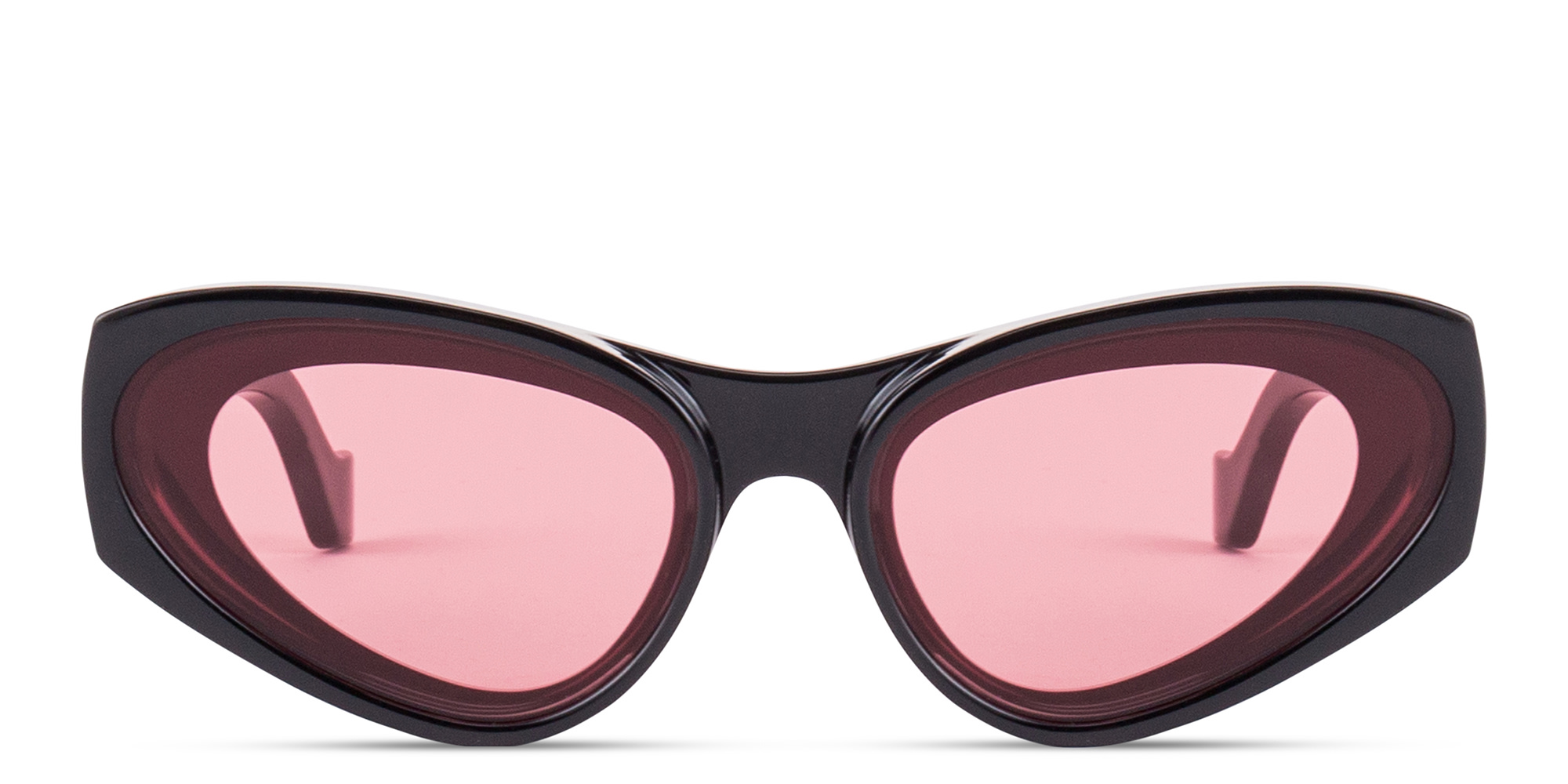 Shop LOEWE Logo Signature Cat-Eye Sunglasses in Black online.