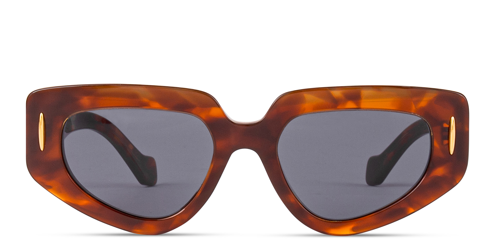 Shop LOEWE Anagram Irregular Sunglasses in Havana online.