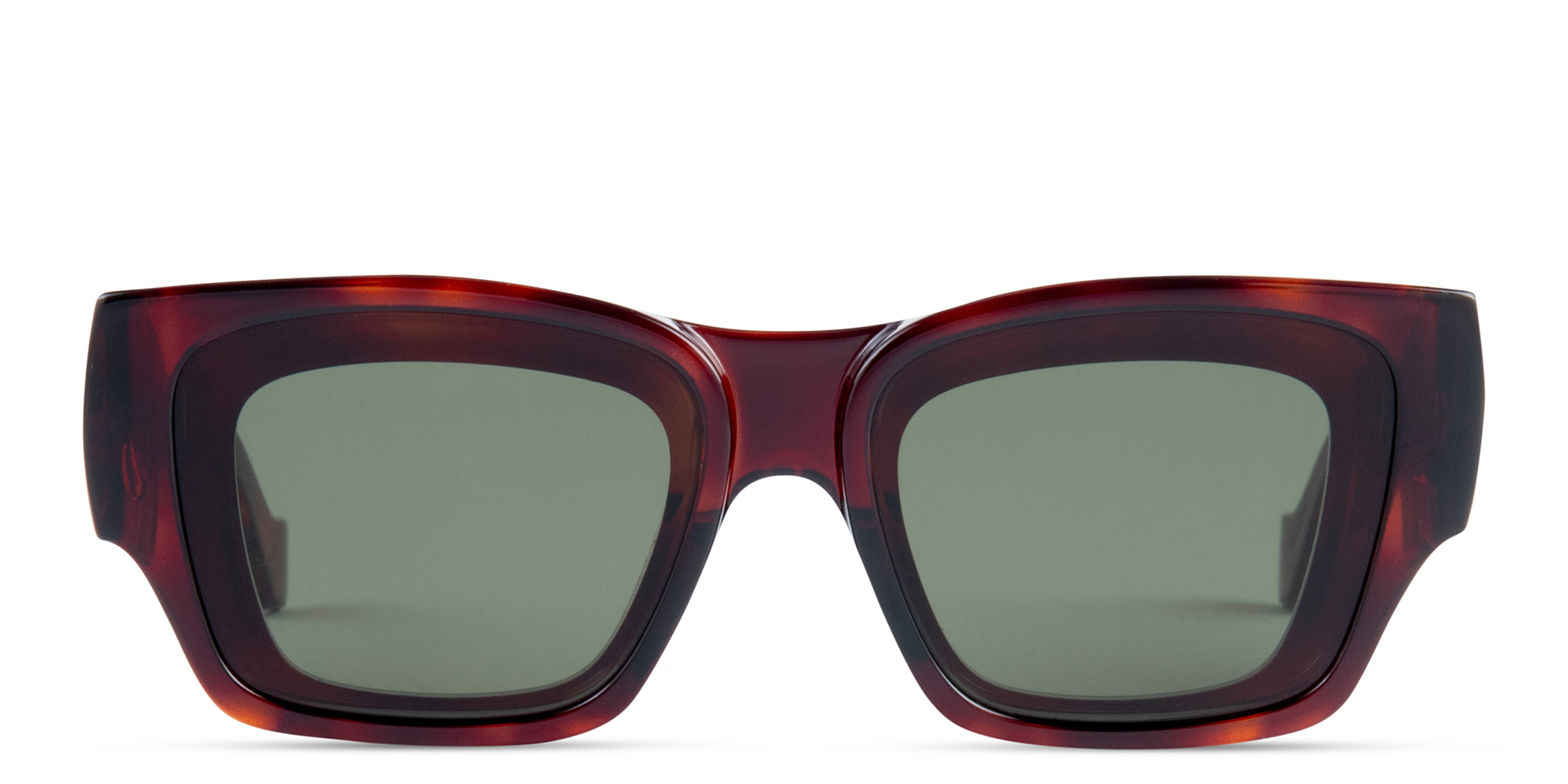 Shop LOEWE Logo Signature Unisex Rectangle Sunglasses in Havana online.