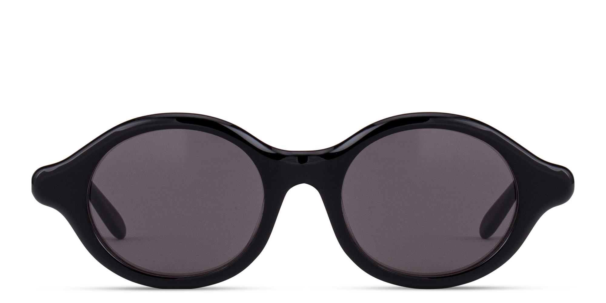 Shop LOEWE Slim Round Sunglasses in Black online.