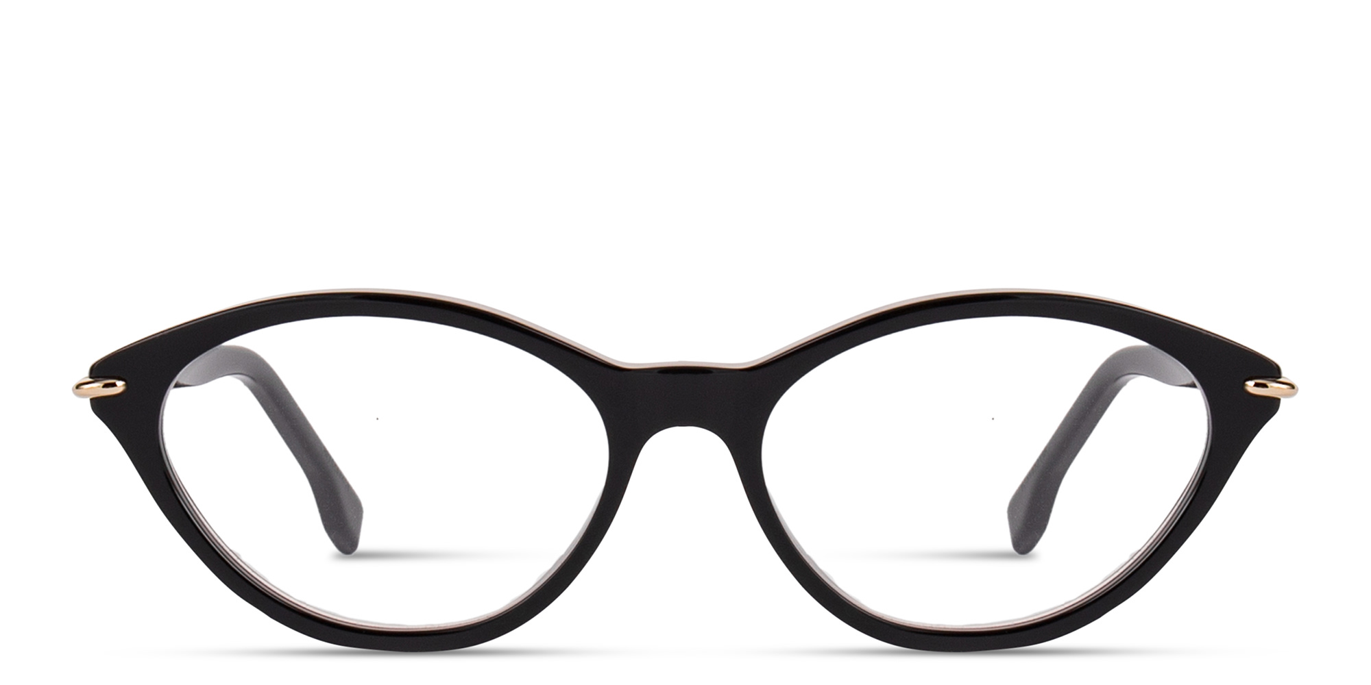 Shop FENDI Selleria Cat-Eye Eyeglasses in Black online.