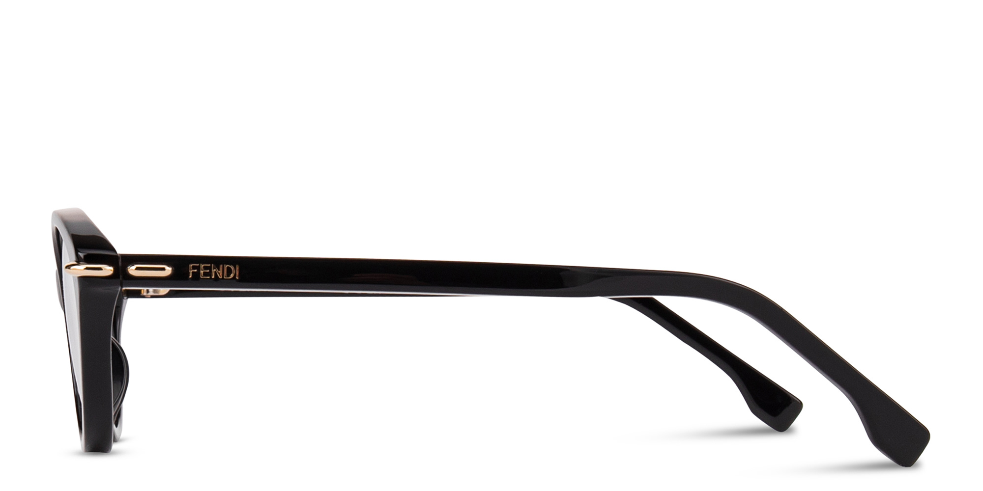 Shop FENDI Selleria Cat-Eye Eyeglasses in Black online.