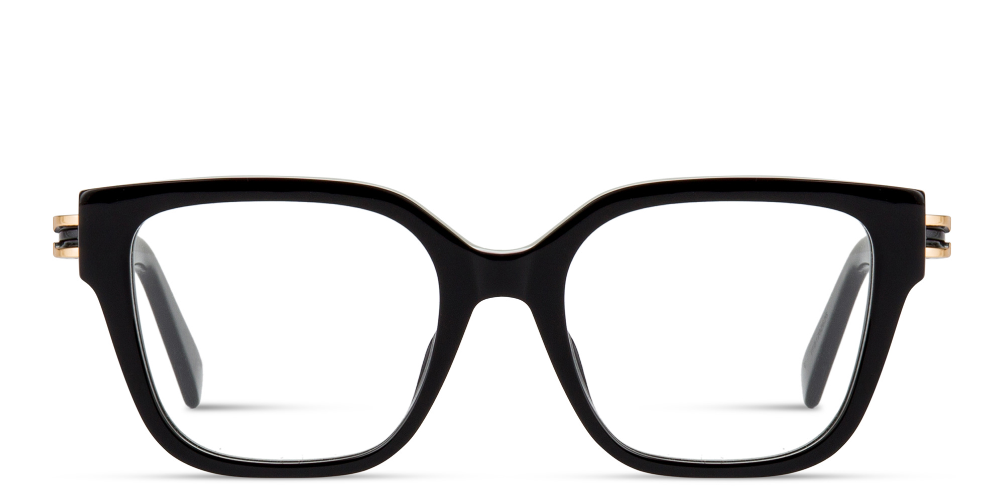 Shop CELINE CELINE 3 Dots Rectangle Eyeglasses in Black online.