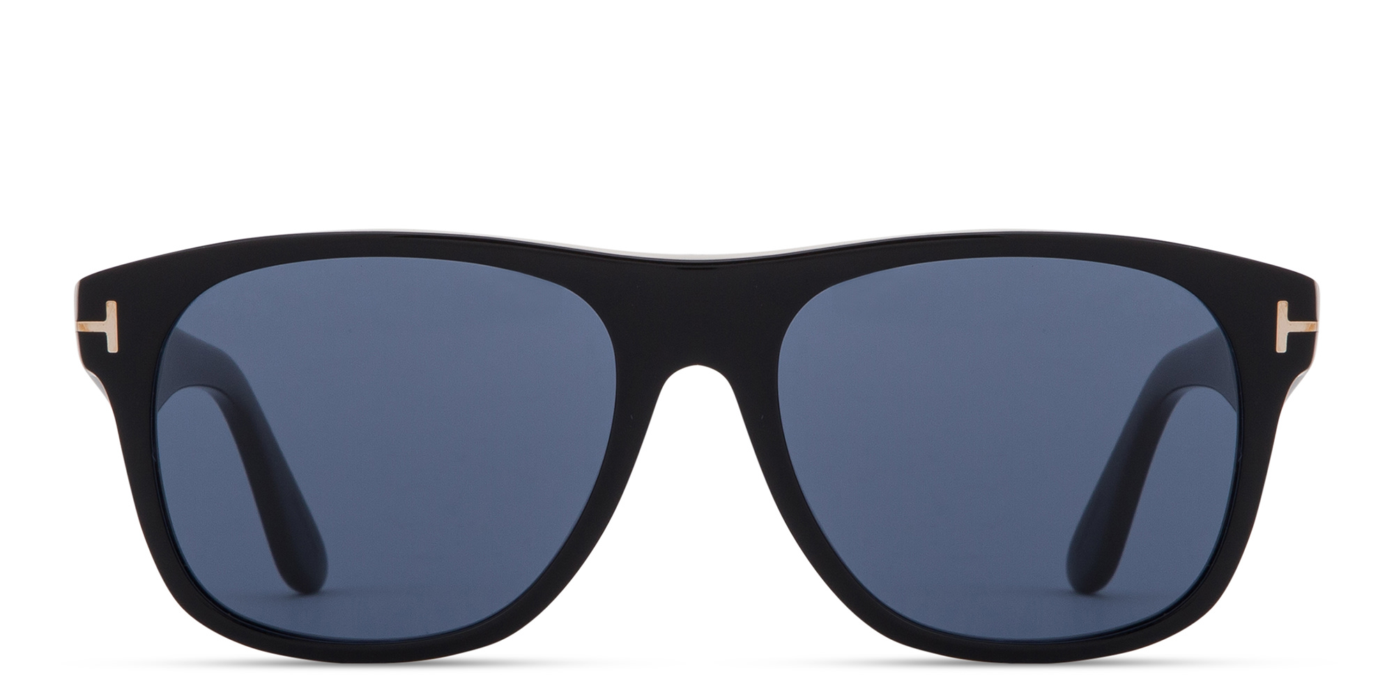 Shop TOM FORD T Logo Square Sunglasses in Black online.