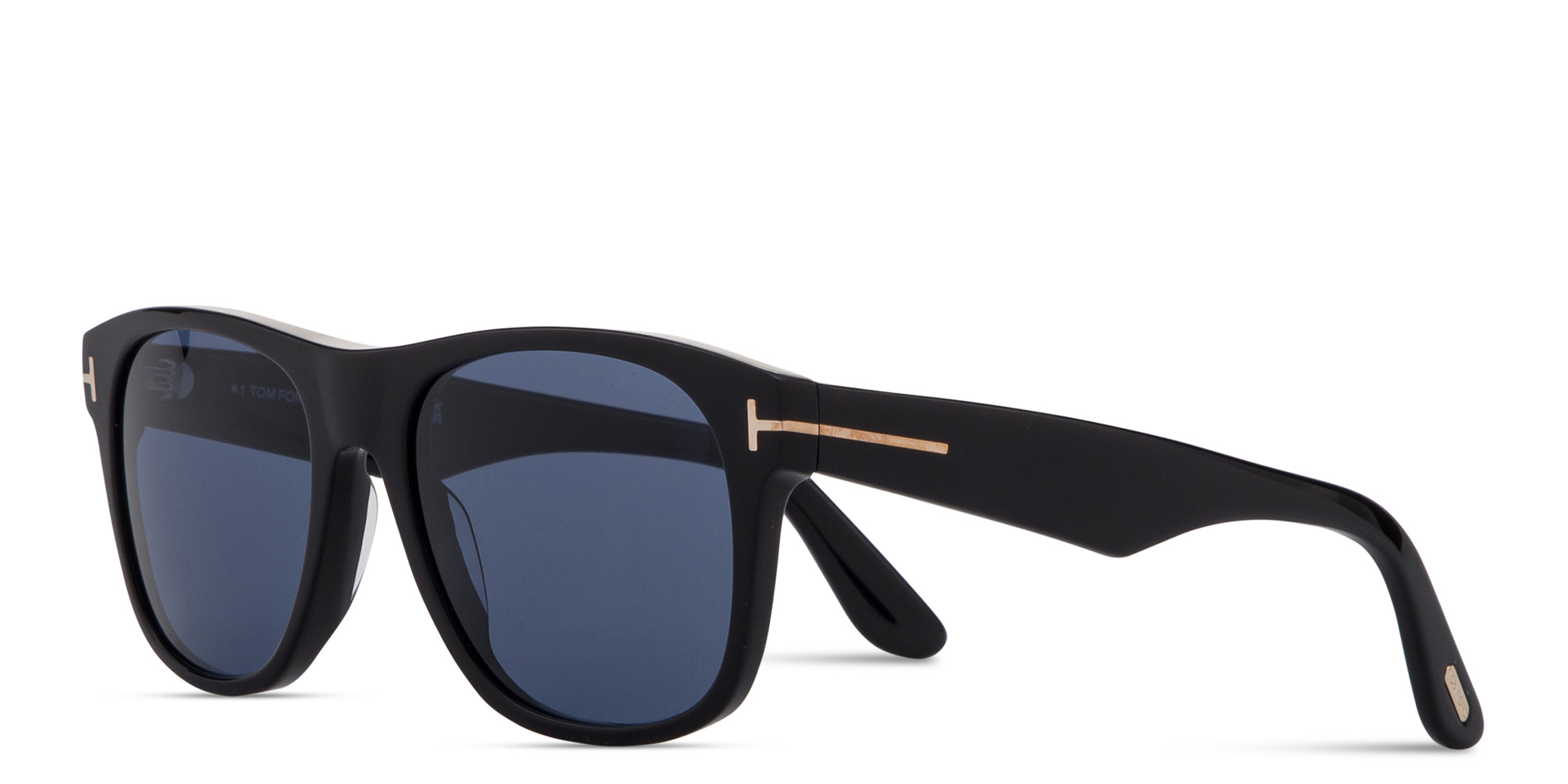 Shop TOM FORD T Logo Square Sunglasses in Black online.