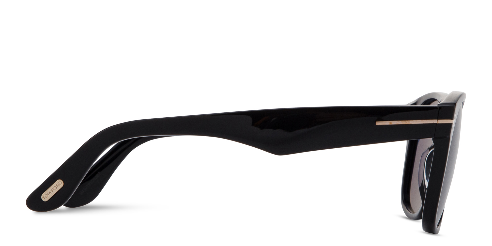 Shop TOM FORD T Logo Square Sunglasses in Black online.