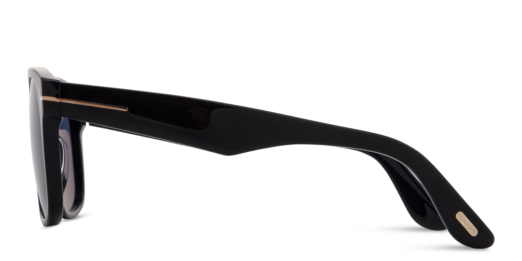 Shop TOM FORD T Logo Square Sunglasses in Black online.