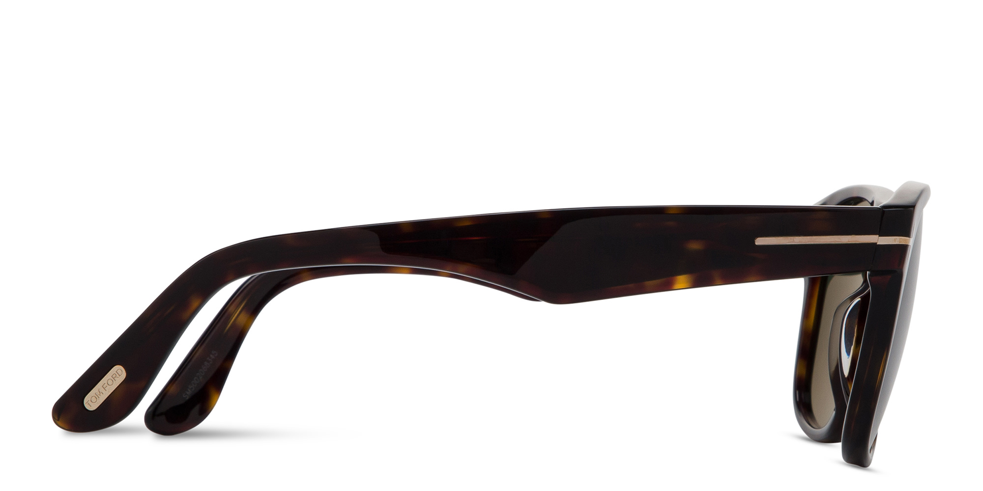 Shop TOM FORD T Logo Square Sunglasses in Havana online.
