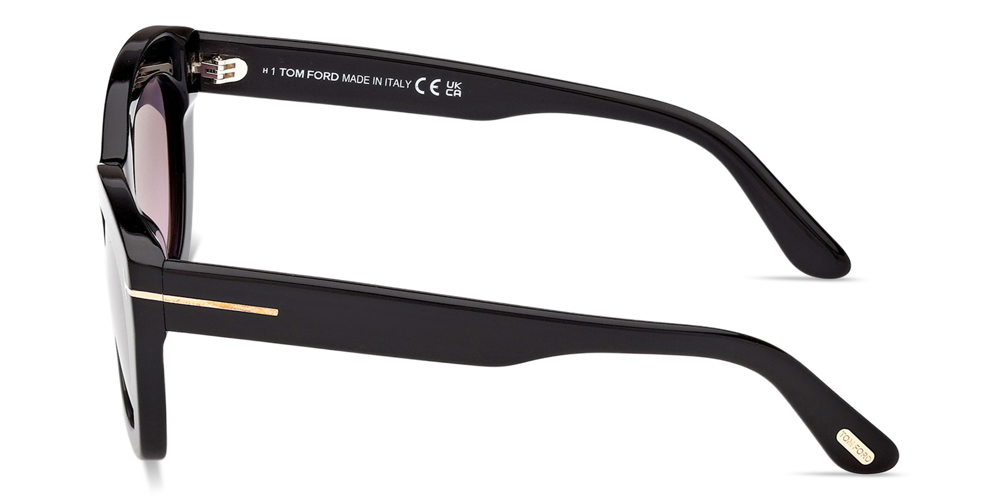 Shop TOM FORD T Logo Butterfly Sunglasses in Black online.