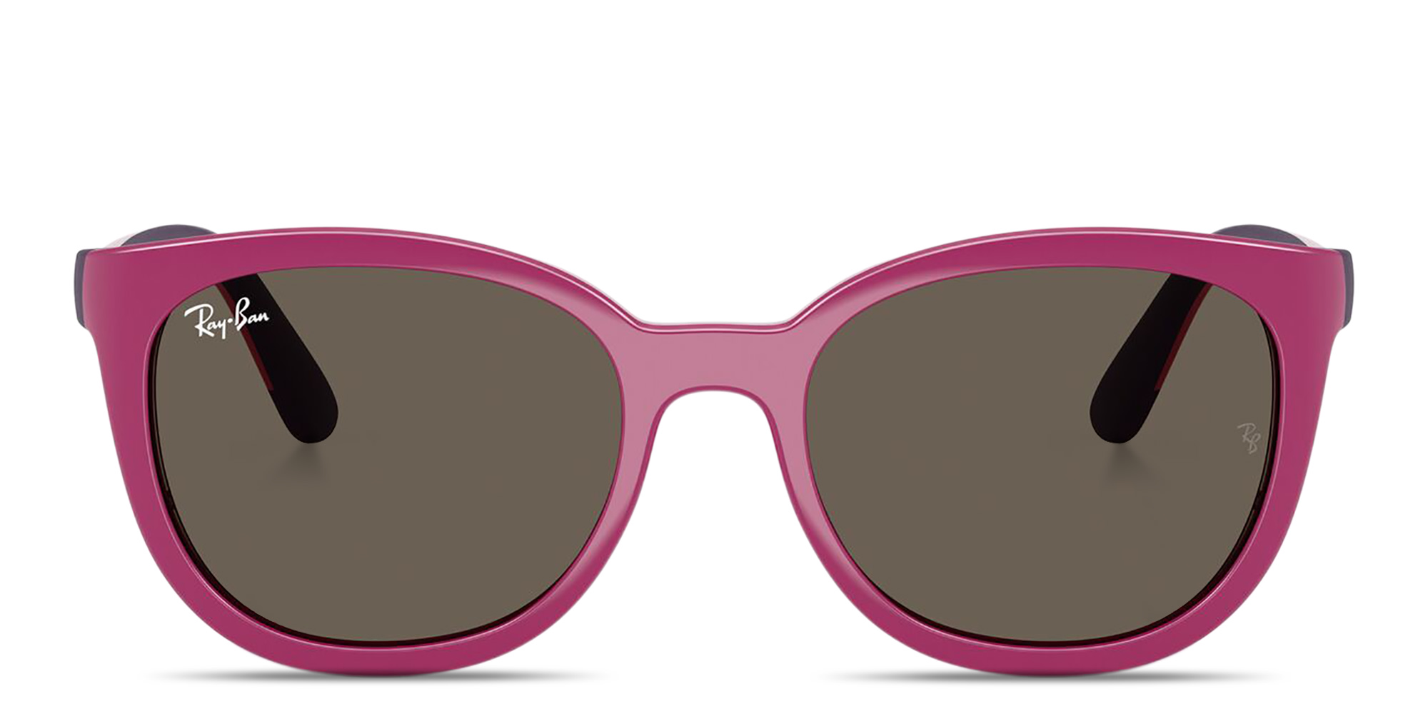 Shop Ray-Ban Junior Clip-on Kids Panthos Eyeglasses in Pink online.
