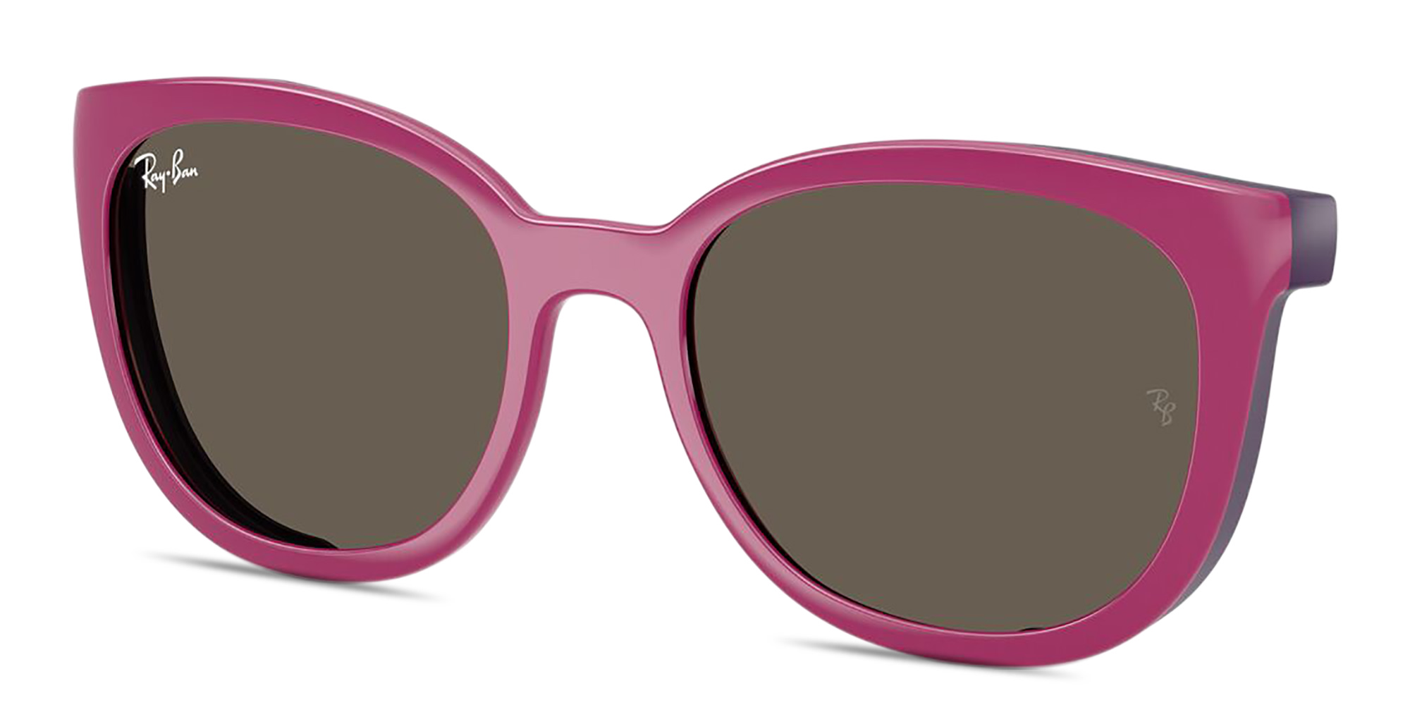 Shop Ray-Ban Junior Clip-on Kids Panthos Eyeglasses in Pink online.