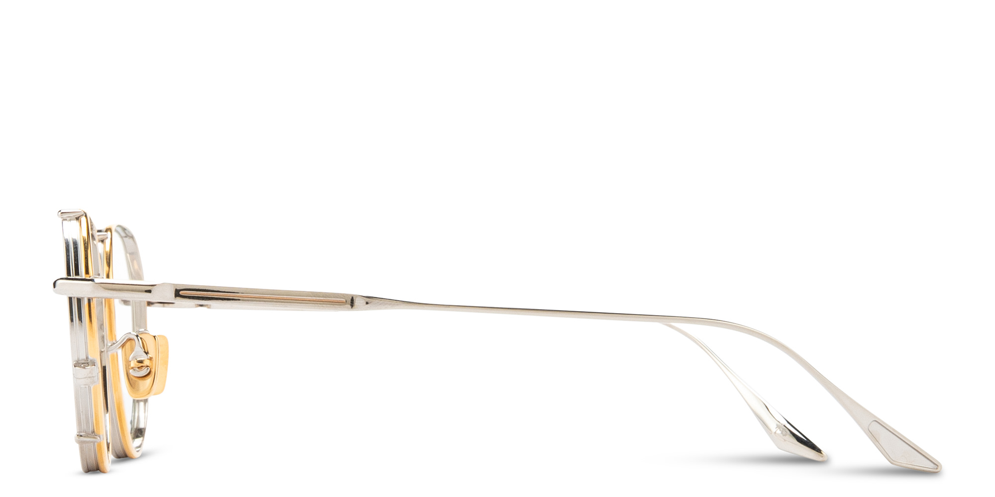 Shop JACQUES MARIE MAGE Hartana Unisex Panthos Eyeglasses in Silver online.