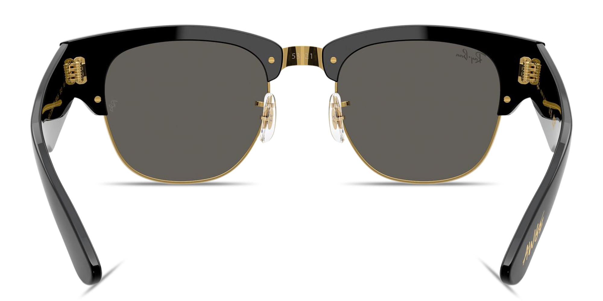 Shop Ray-Ban Mega Clubmaster Blacked Out Collection Unisex Square Sunglasses in Black online.