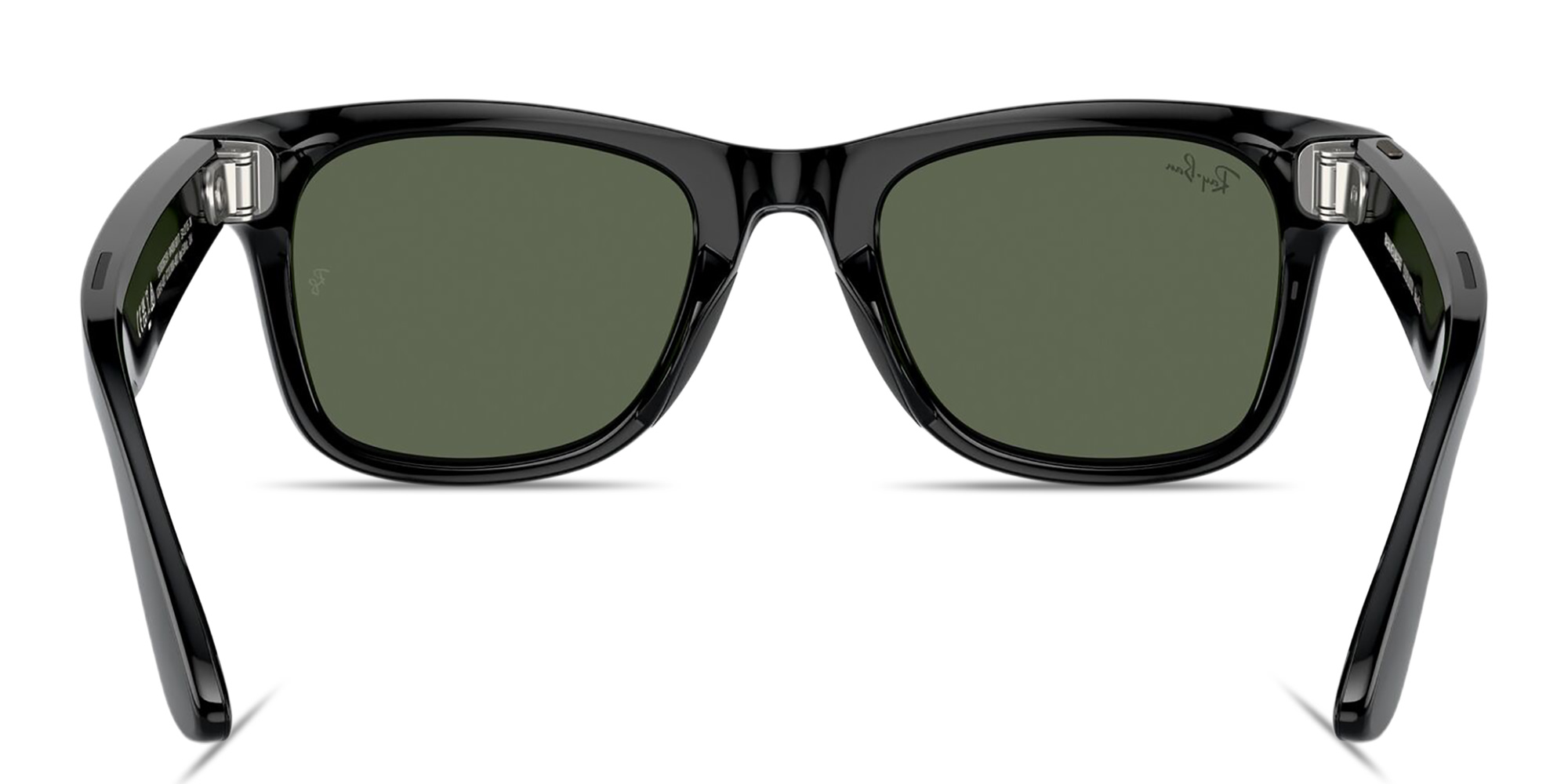 Shop Ray-Ban Meta Wayfarer Unisex Square Sunglasses in Shiny Black online.