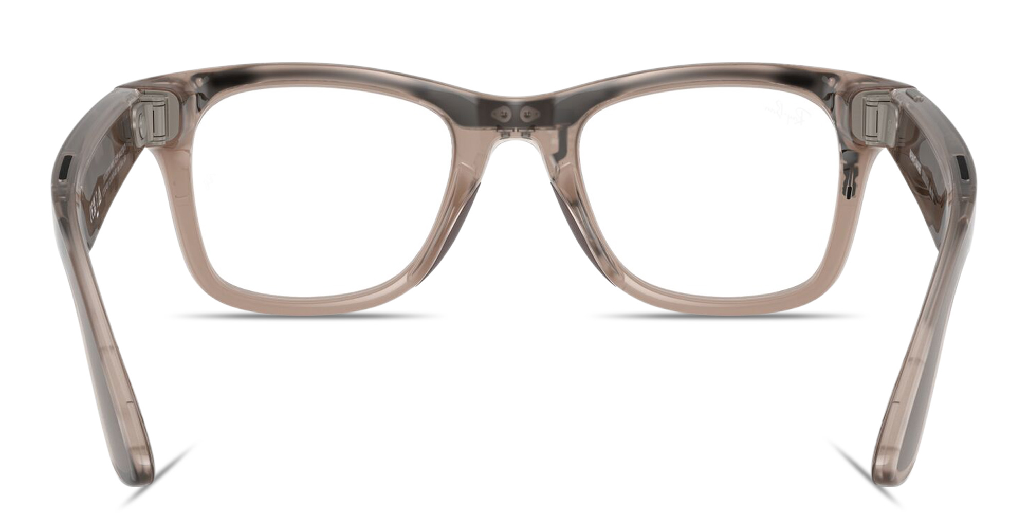 Shop Ray-Ban Meta Wayfarer Unisex Square Sunglasses in Shiny Warm Stone online.