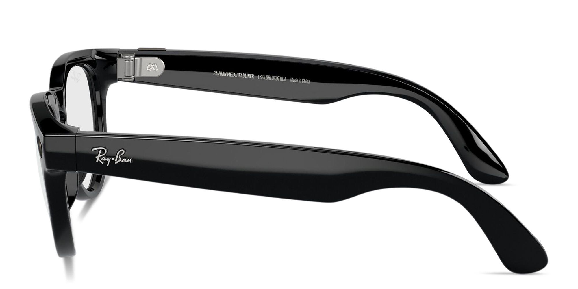 Shop Ray-Ban Meta Headliner Unisex Panthos Eyeglasses in Black online.