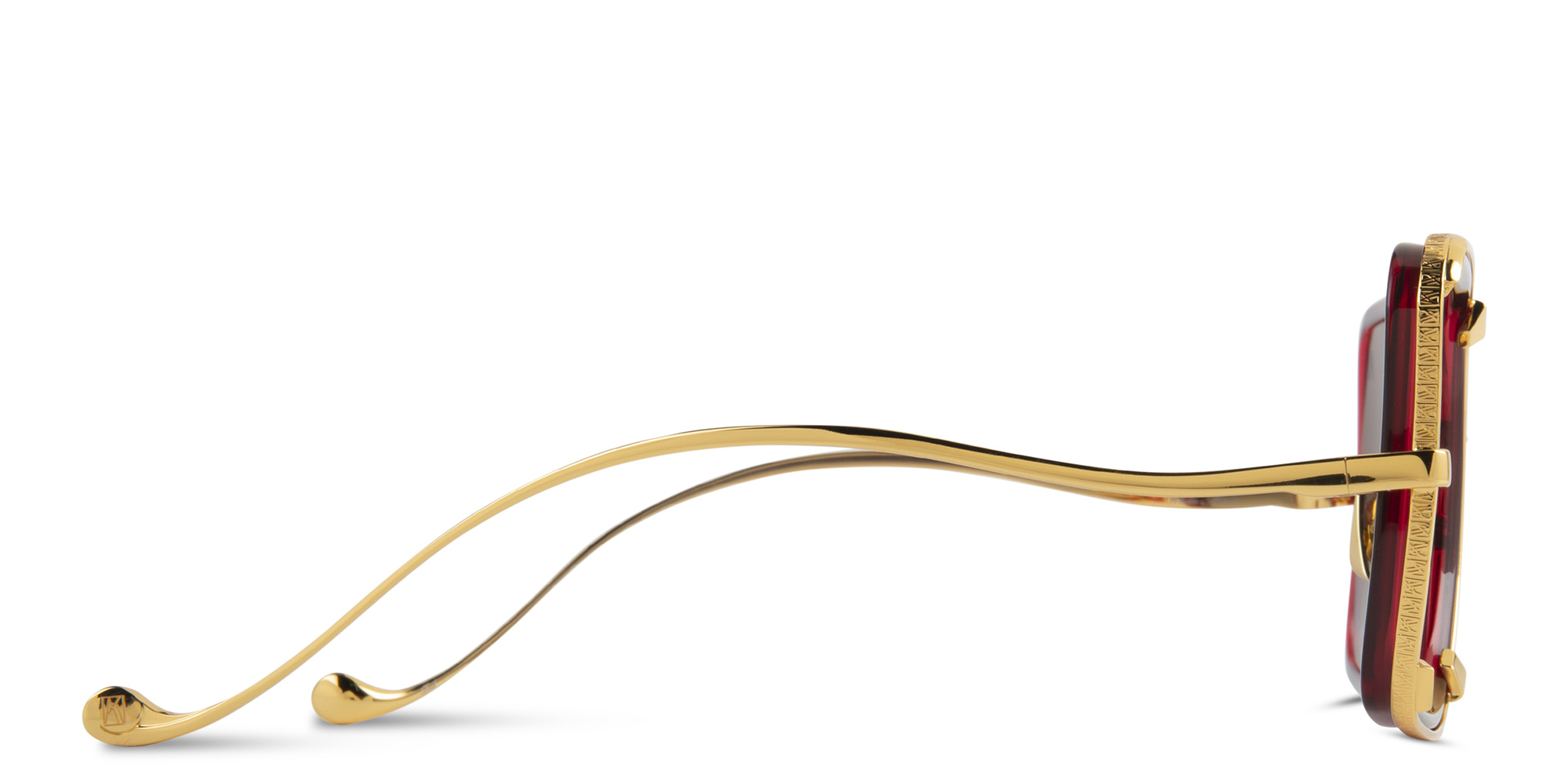 Shop ANNA KARIN KARLSSON White Moon Limited 5th Edition Oversized Square Sunglasses in Red online.