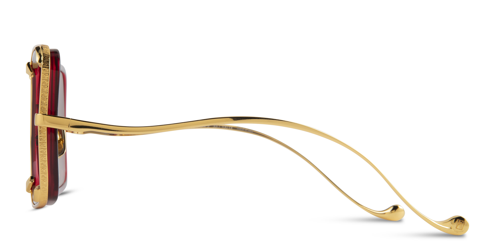 Shop ANNA KARIN KARLSSON White Moon Limited 5th Edition Oversized Square Sunglasses in Red online.