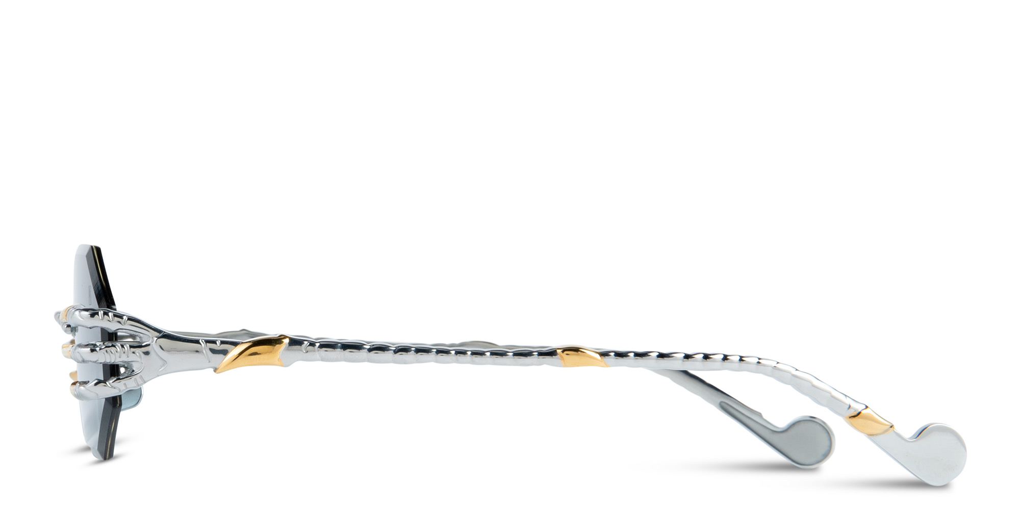 تسوق نظارات شمسية ذا كلو آند ذا نيست غير منتظمة بدون إطار للجنسين أنا كارين كارلسون بلون ذهبي وأبيض أونلاين.