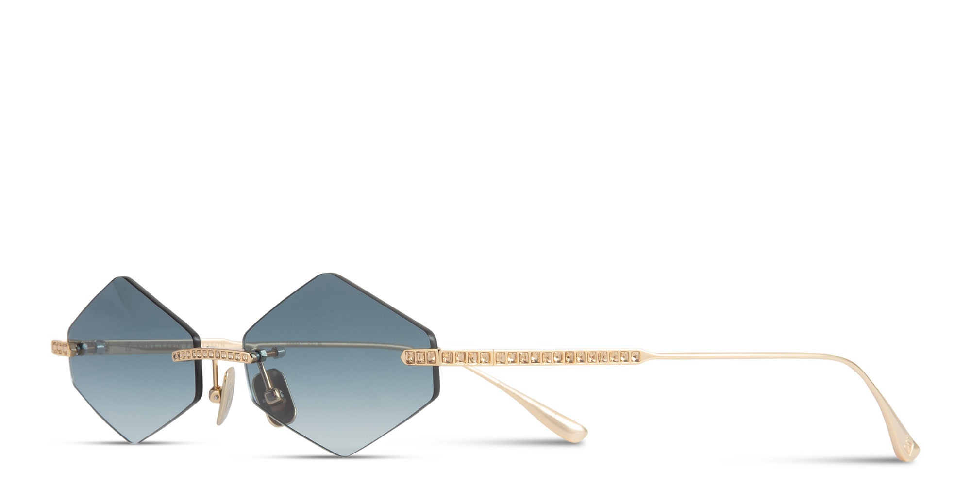 تسوق نظارات شمسية كريستال نيست تراينجل غير منتظمة بدون إطار للجنسين أنا كارين كارلسون بلون ذهبي أونلاين.