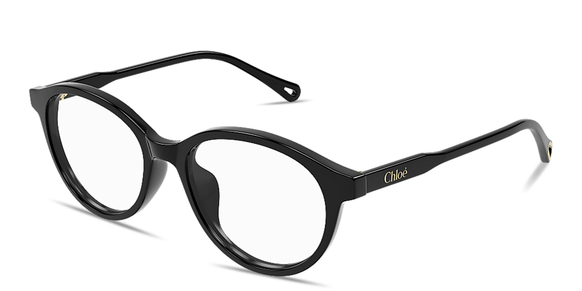 Shop Chloe Logo Signature Panthos Eyeglasses in Black online.