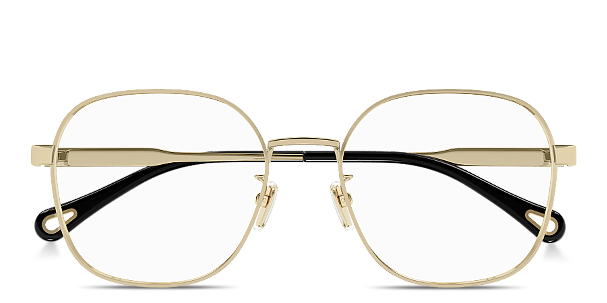 Shop Chloe Logo Signature Panthos Eyeglasses in Gold online.