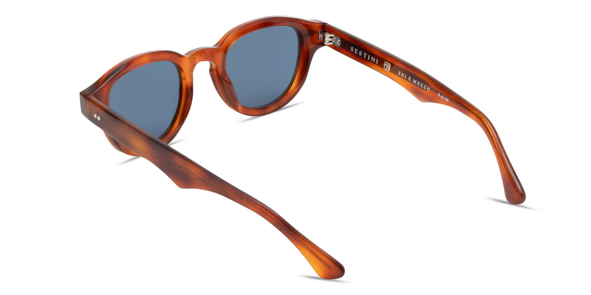 SESTINI Sei E Mezzo Unisex Panthos Sunglasses in Shiny Honey Tortoise – Product Photo 4