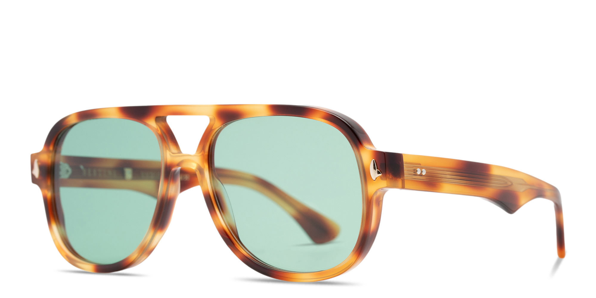 SESTINI Undici Unisex Oversized Aviator Sunglasses in Shiny Leopard – Product Photo 2