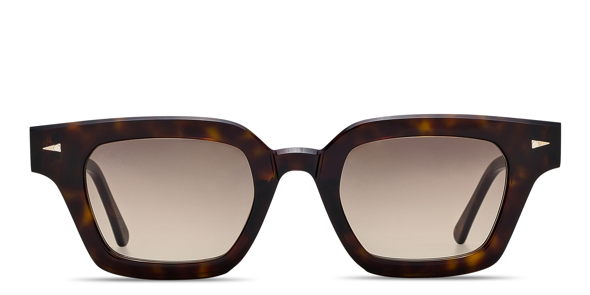 AHLEM Limited Edition Boétie Rectangle Sunglasses in Dark Tortoise – Product Photo 1