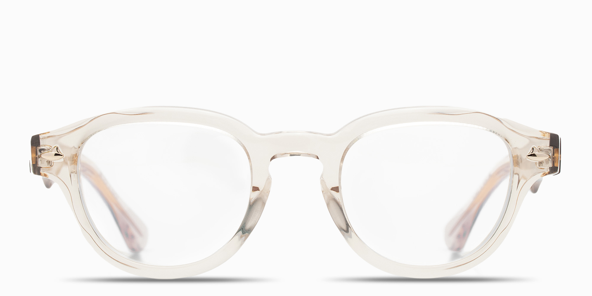 SESTINI Sei E Mezzo Unisex Panthos Eyeglasses with Blue Light Filter in Crystal – Product Photo 1