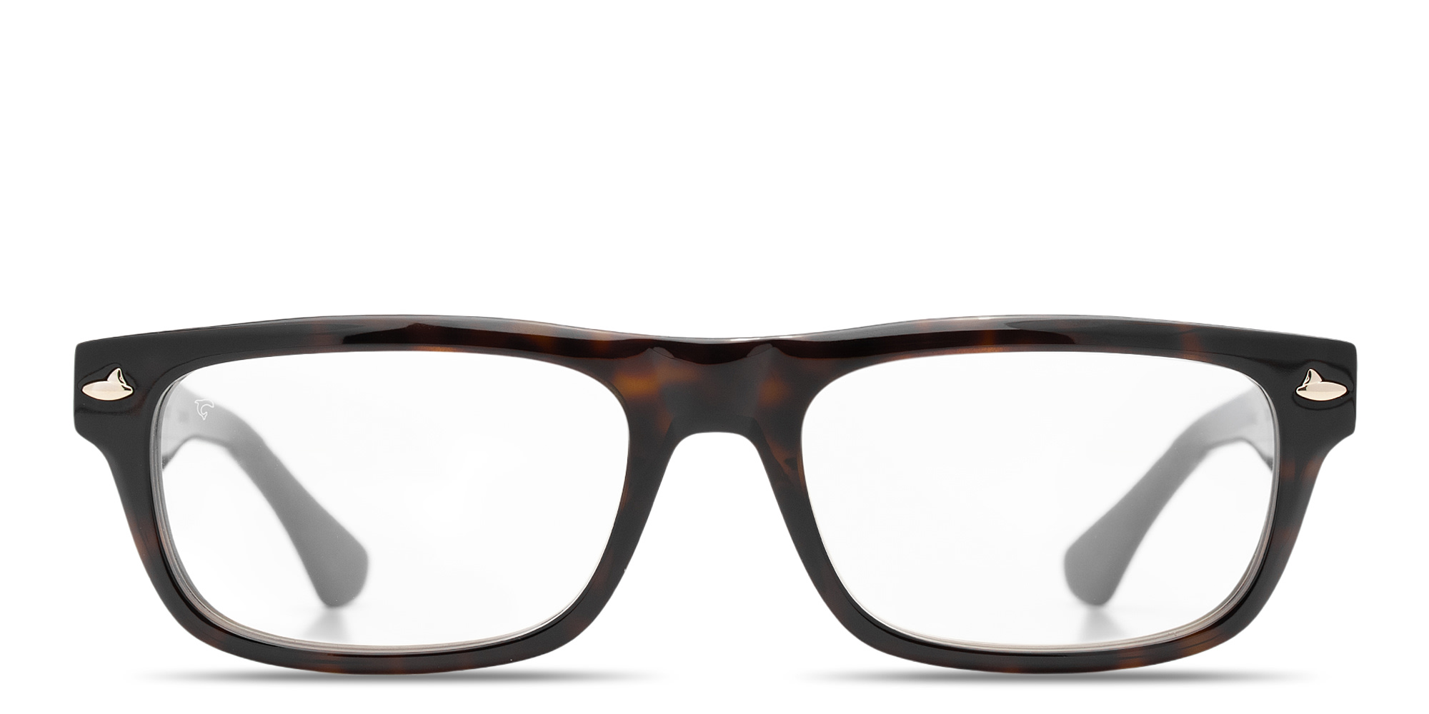 SESTINI Quindici Unisex Wide Rectangle Eyeglasses with Blue Light Filter in Dark Tortoise – Product Photo 1