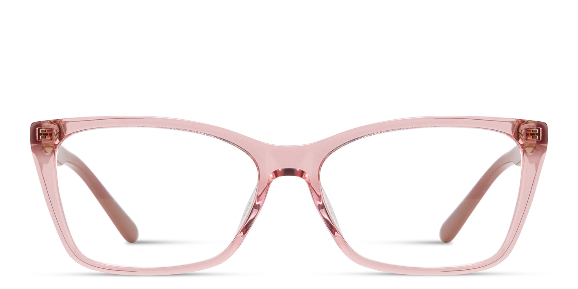 Shop EYE'M Logo Kids Cat-Eye Eyeglasses in Transparent Pink online.